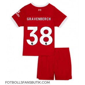 Liverpool Ryan Gravenberch #38 Replika Hemmatröja Barn 2023-24 Kortärmad (+ Korta byxor)